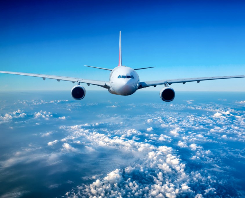 airliner in the sky