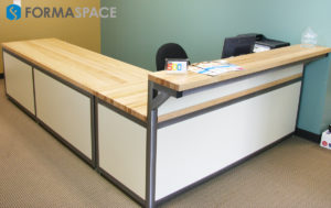 reception desk for secretary station bench plus