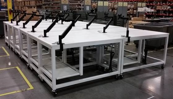 custom packing stations for a warehouse in East Coast