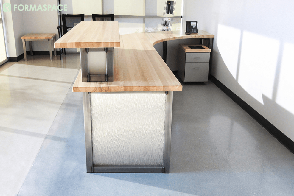 custom industrial reception desk