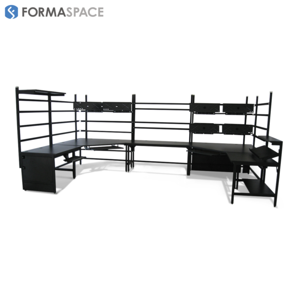 u-shaped monitoring workstation