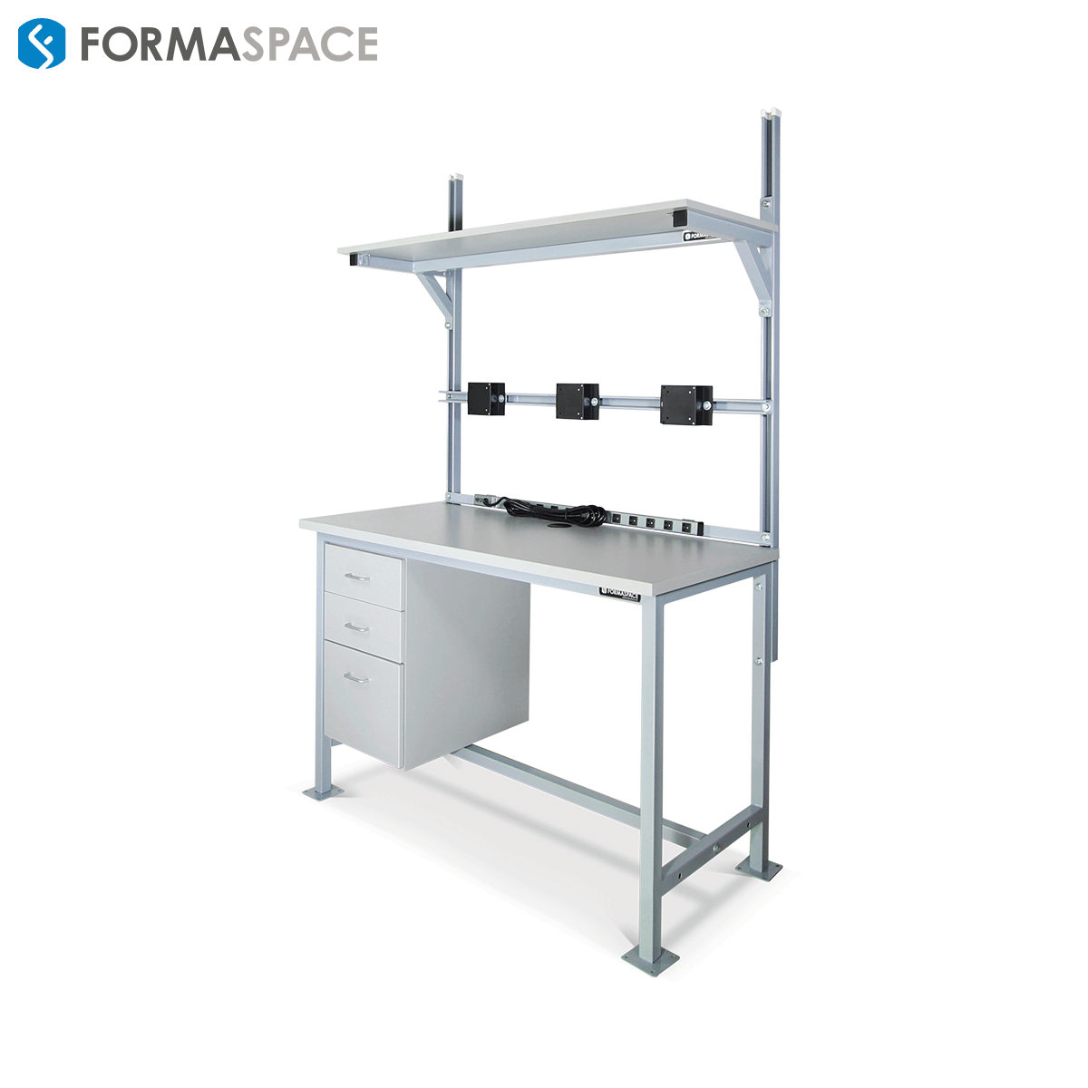 workbench with monitor mount