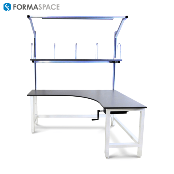 height-adjustable corner workbench