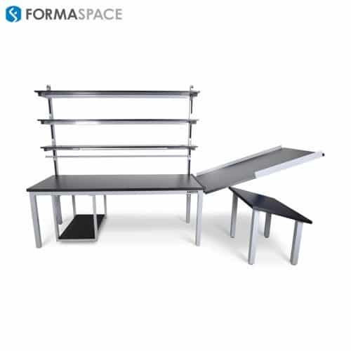 material handling operations custom workstation with chutes
