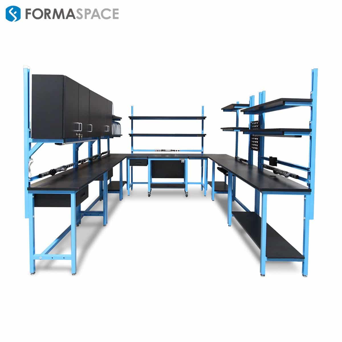 u-shaped computer IT station