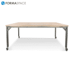 bar height industrial table on wheels