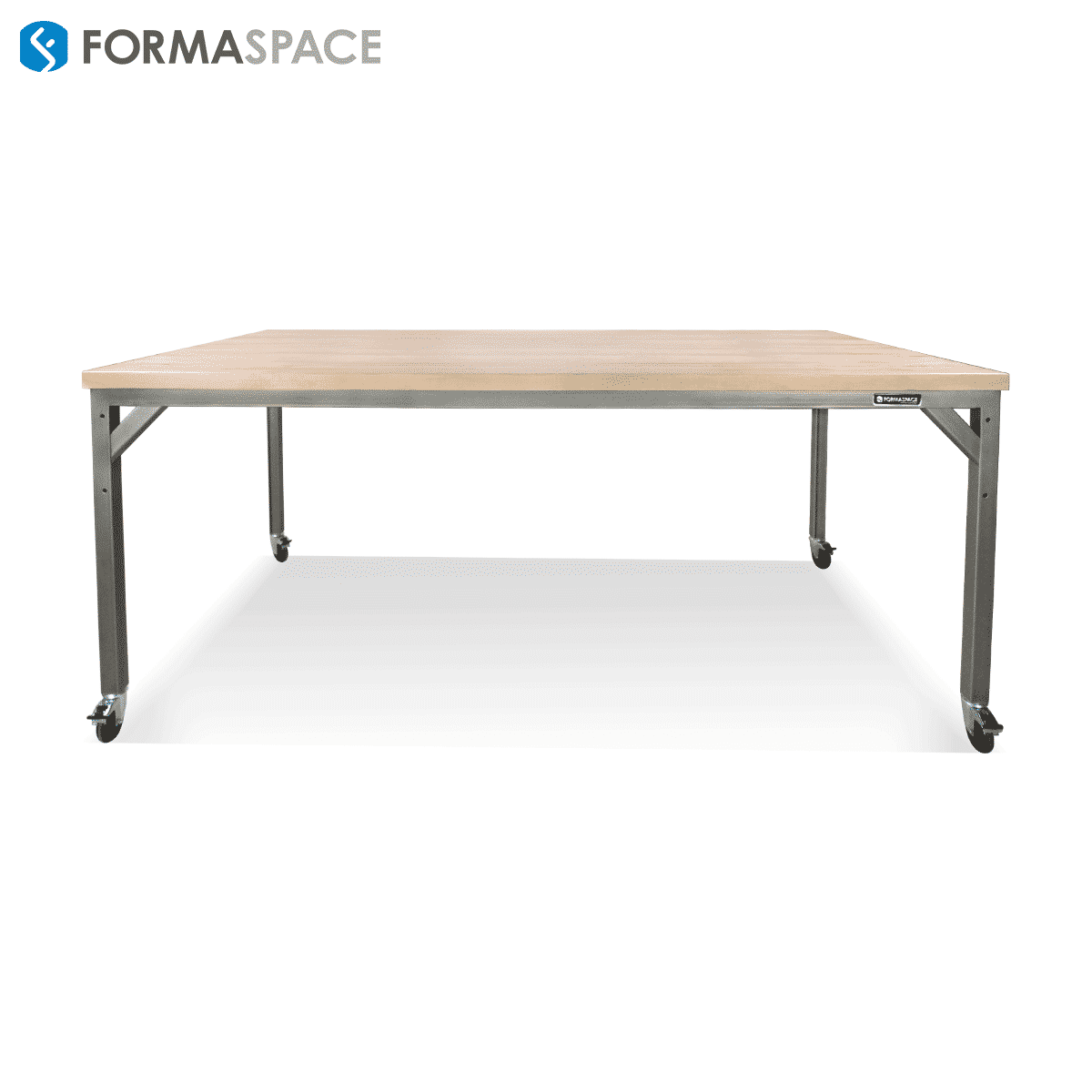 bar height industrial table on wheels