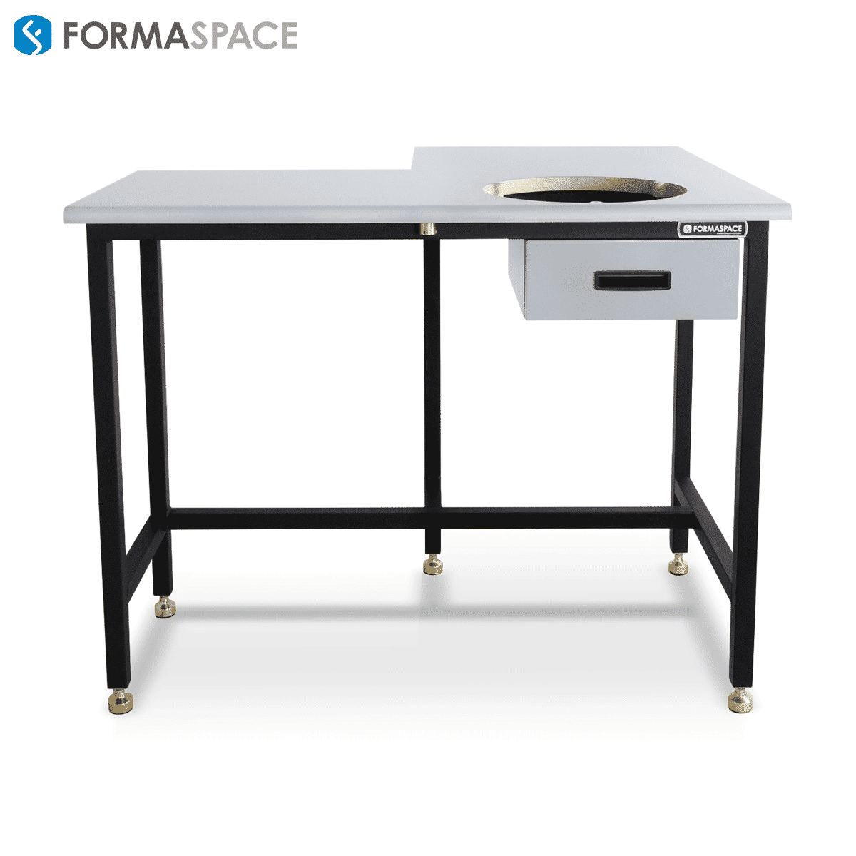 custom cut outs tech sillcon valley modular bench