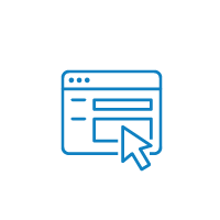 tech lab blue data entry icon