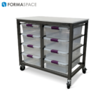 mobile island with 8 drawers