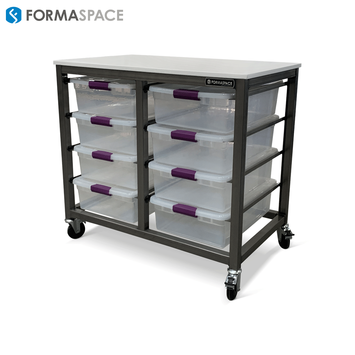 mobile island with 8 drawers