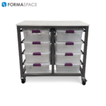 Mobile Utility Cart with 8 Drawers
