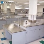 steel casework with stainless steel top