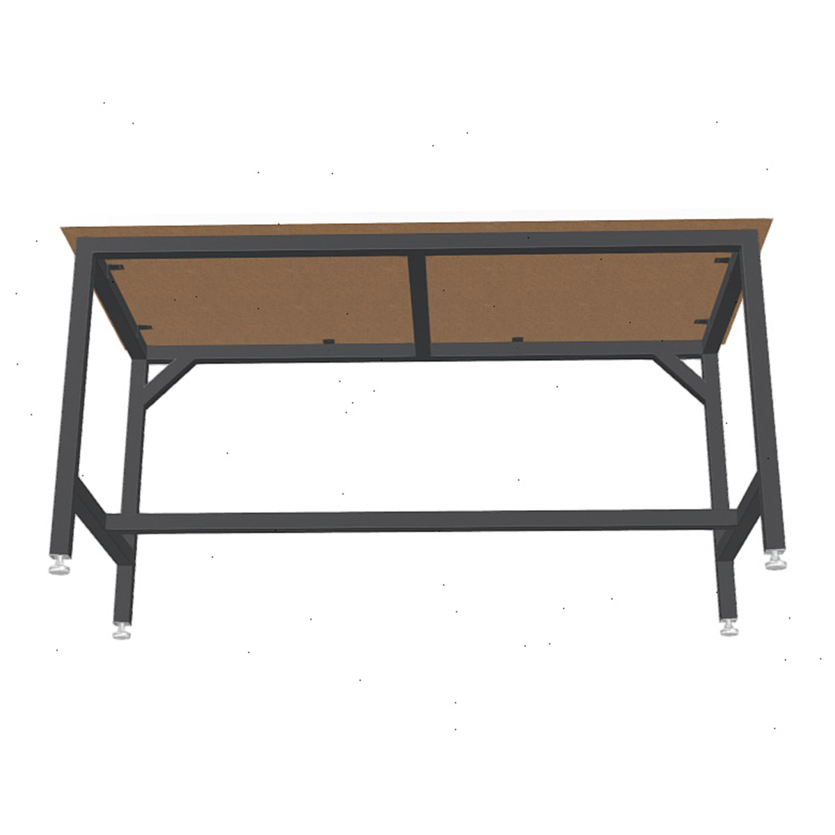 Formaspace Basix 60”x30”x30” Workstation in Steel Grey Pearlescent with Adjustable Leveling Feet and Gray laminate Top - Image 4