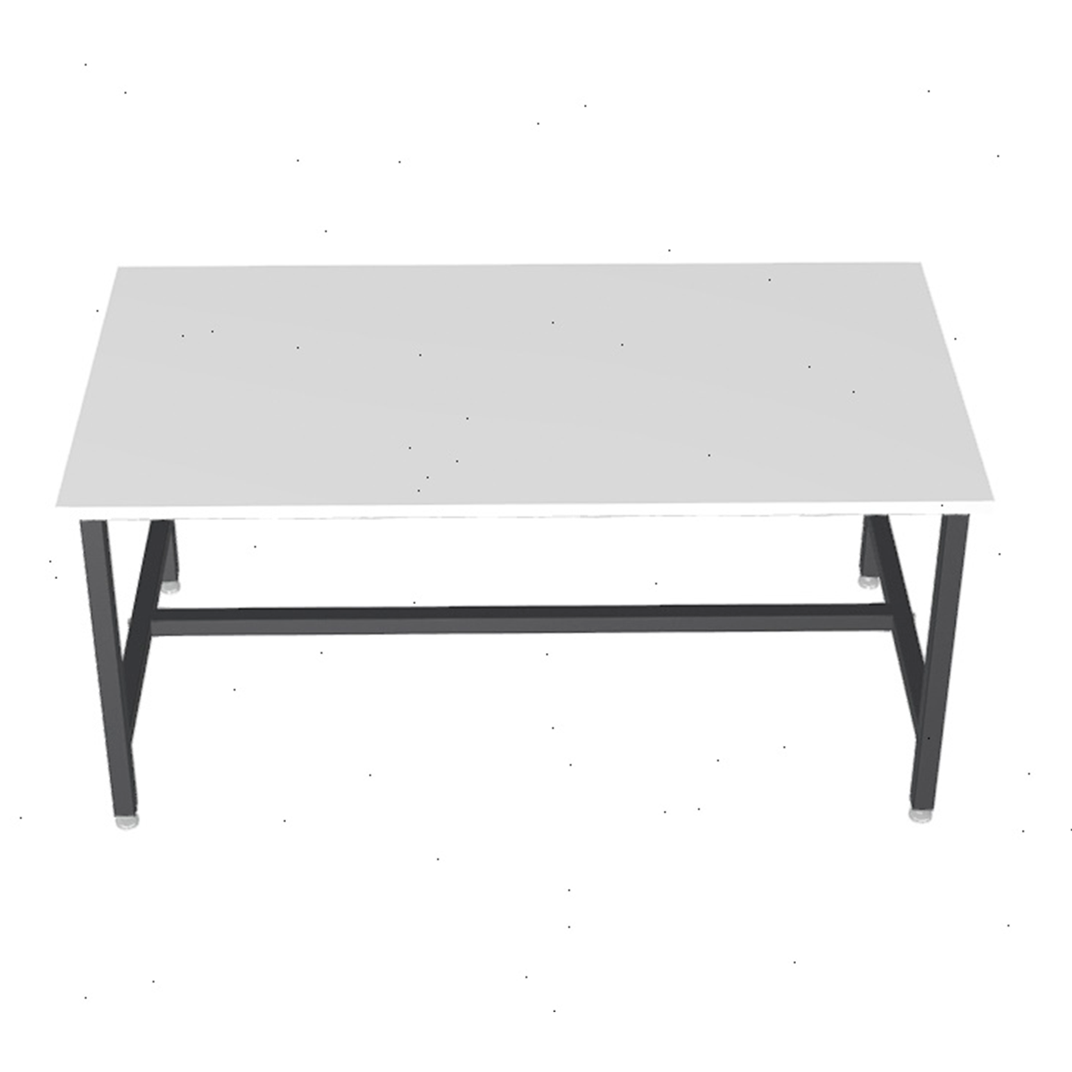 Formaspace Basix 60”x30”x30” Workstation in Steel Grey Pearlescent with Adjustable Leveling Feet and Gray laminate Top - Image 5