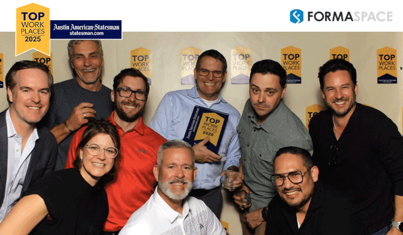 Formaspace Team at the Greater Austin Top Workplaces 2025 Award