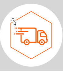 Deliver icon: delivery truck