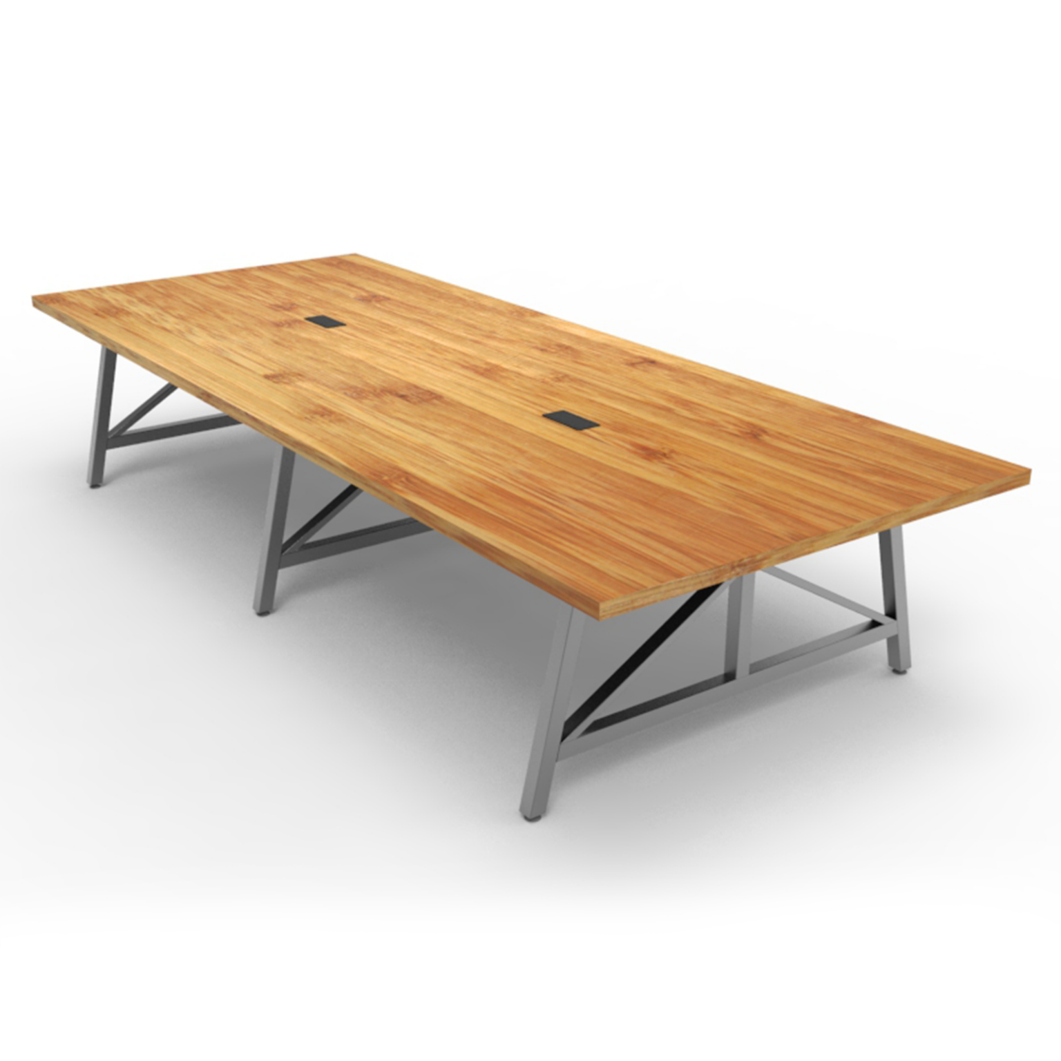 wide hardwood top conference table