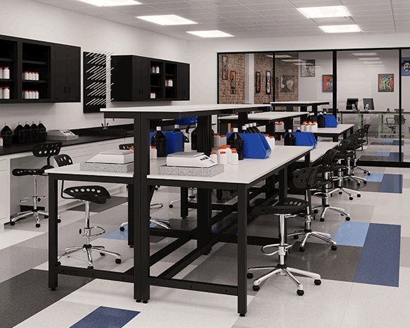Benchmarx modular lab bench installation